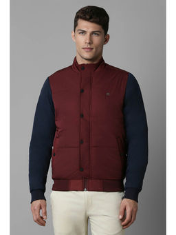 Louis Philippe - Men Casual Maroon Print Jackets