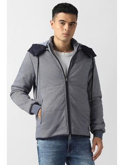 Van Heusen - Men Grey Textured Casual Jacket