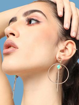 Sohi - Gold Plated Party Designer Drop Earring for Women-Multi-Color