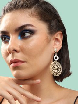 Sohi - Gold Plated Party Pearls Drop Earring for Women-Gold