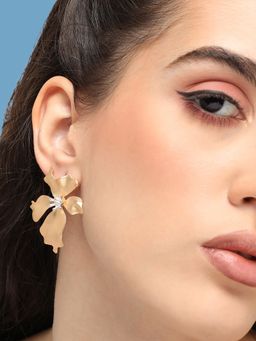 Sohi - Gold Plated Casual Designer Stone Stud for Women-Gold