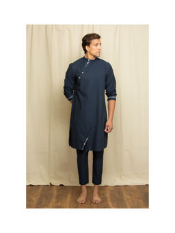 Echke - Men Blue Pure Cotton Kurta with Pant