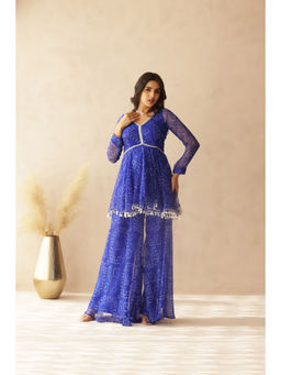 DEASHA INDIA - Dhwani Blue Small Bandhej Co-Ord (Set of 2)