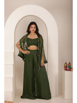 DEASHA INDIA - Himani Green Lurex Co-Ord (Set of 3)