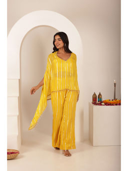 DEASHA INDIA - Maithli Yellow Lurex Co-Ord (Set of 3)