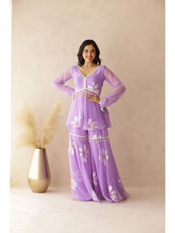 DEASHA INDIA - Bhavya Lavender Hand Painted Co-Ord (Set of 2)