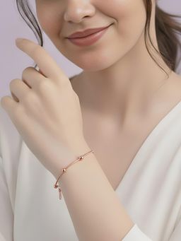 Peora - Rose Gold Plated Fancy Openable Bracelet