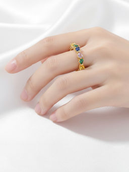 Peora - Multi-Color Stylish Finger Ring (7)