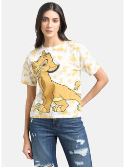 Kazo - White Lion King Printed Tie Dye Tee