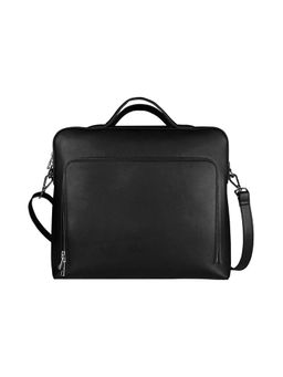 The House Of Ganges - Black City Laptop Vegan Leather Bag (L)