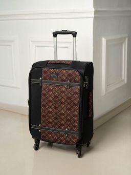 Zouk - Black Amritsar Phulkari Saira Trolley Bag