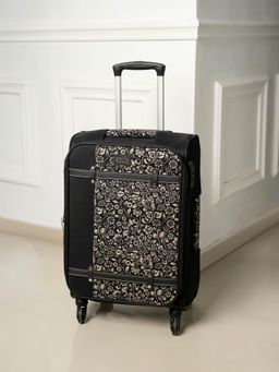 Zouk - Black Flo Motif Saira Trolley Bag