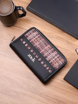 Zouk - Cashmere Noir Brown Eden Zipper Wallet