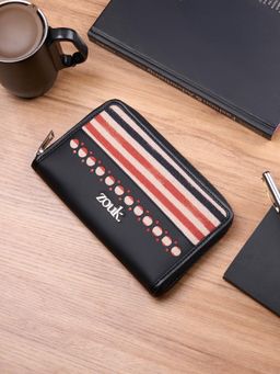 Zouk - Multi-Color Qutub Stripes Eden Zipper Wallet