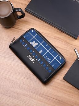 Zouk - Blue Lakshadweep Azure Eden Zipper Wallet