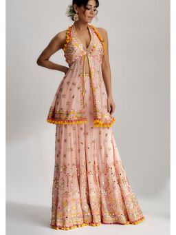 Gopi Vaid - Ishana Pink Kurta with Palazzo