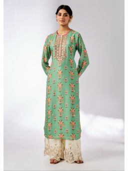 Gopi Vaid - Dhara Green Kurta with Palazzo