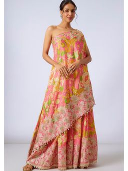 Gopi Vaid - Nalini Pink Top with Sharara