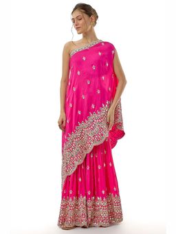 Gopi Vaid - Akasa Pink Top with Sharara