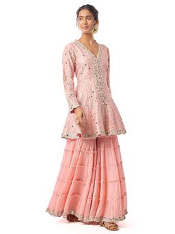 Gopi Vaid - Zeya Pink Kurta with Sharara