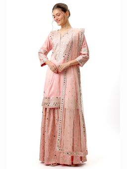 Gopi Vaid - Aadhira Pink Kurta with Sharara and Dupatta