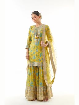 Gopi Vaid - Niyati Yellow Kurti with Sharara and Dupatta