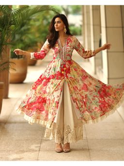 Gopi Vaid - Swati Vatsa In Khushi Red Kurta with Palazzo