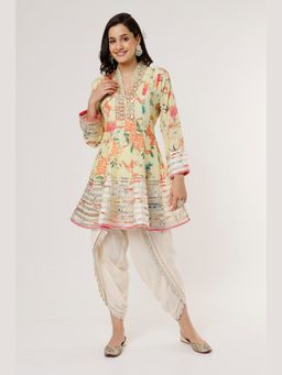 Gopi Vaid - Sameera Yellow Top with Dhoti