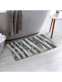 HomeTown - Emilia Micro Chenille Multipurpose Loop Bath Mat 50X80 Cm In Charcoal Colour