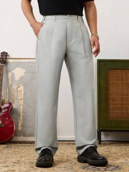 The Souled Store - Korean Storm Grey Men Trousers