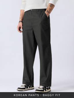 The Souled Store - Korean Deep Black Men Trousers