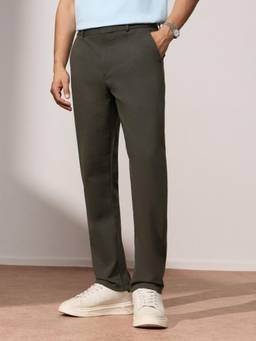 The Souled Store - Knit Chocolate Olive Men Trousers