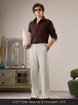 The Souled Store - Easy Stone Grey Men Trousers