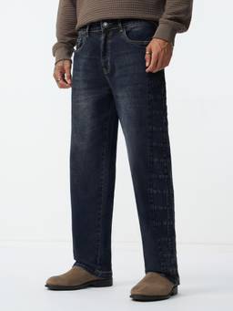 The Souled Store - Blue Insignia Men Baggy Fit Jeans