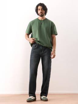 The Souled Store - Denim Blue Radius Men Baggy Fit Jeans
