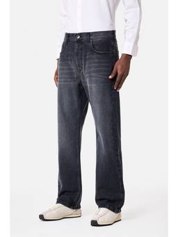 Snitch - Charcoal Grey Washed Straight Casual Jeans for Men