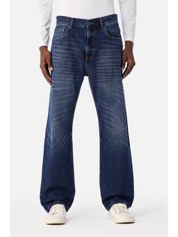 Snitch - Dark Blue Washed Straight Casual Jeans for Men