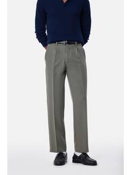 Snitch - Grey Solid Straight Formal Trouser for Men
