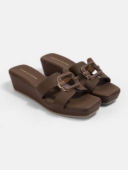 Lemon & Pepper - Women Brown Wedge Heels