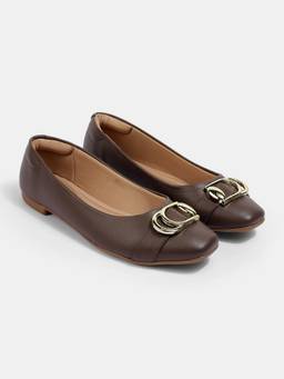 Lemon & Pepper - Women Chocolate Brown Ballerina
