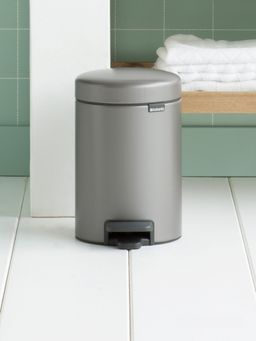 Brabantia - NewIcon Plastic Pedal Bin For thinKitchen, 3 litre, Platinum