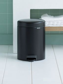 Brabantia - NewIcon Plastic Pedal Bin For thinKitchen, 5 ltr, Matt Black