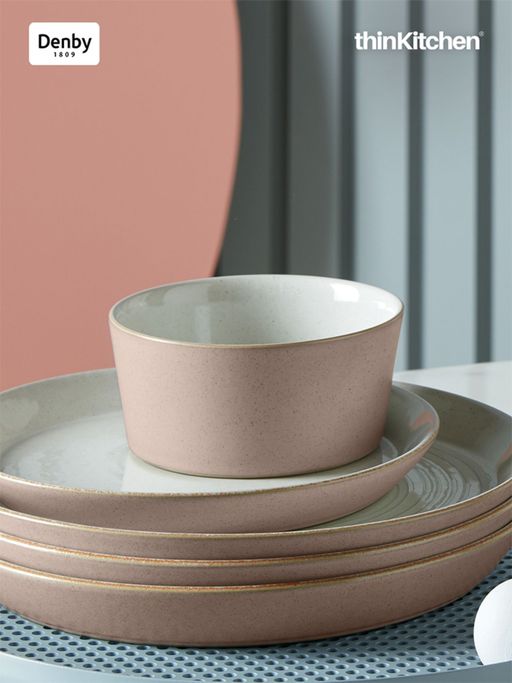 Dinnerware Denby Brown Denby Seville Pattern Brown Large Dinner