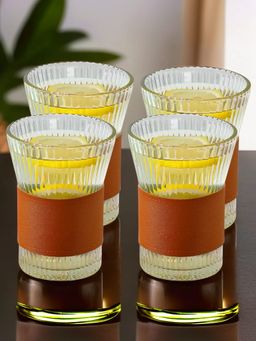 UMAI - Glass Tea and Coffee Mugs Pack Of 4, 280ml (Pack of 4)