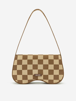 JW PEI - Becci Knitted Shoulder Bag and Brown and Beige