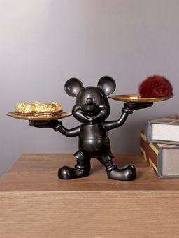 Aarvi Decor - Ceramic Black Service Mouse Figurine
