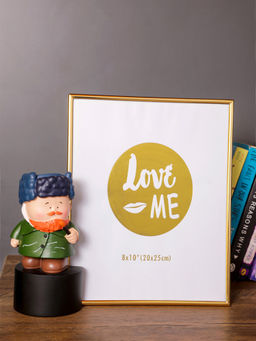 Aarvi Decor - White Ceramic Memory Keeper Buddy Table Photo Frame