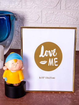 Aarvi Decor - White Ceramic Angel Glow Table Photo Frame
