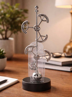 Aarvi Decor - Silver Chrome Finish Newton Pendulum Figurine