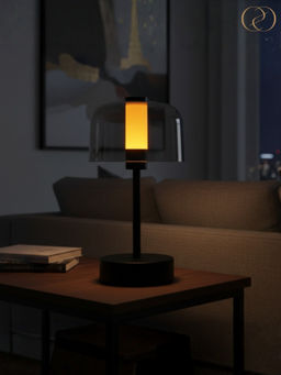 ELARE - Black Iconic Pillar Table Lamp